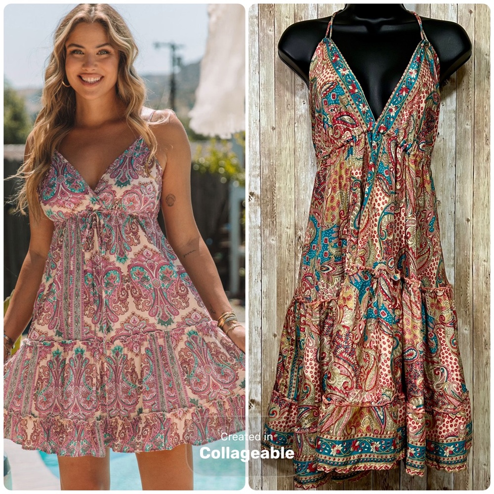 Bohemian Paisley Print Dress